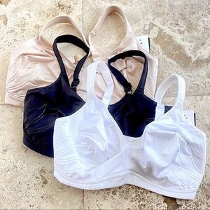 Bali Silky Side Lift & Shaping Wirefree Bra Bundle of TWO (White & Nude)
